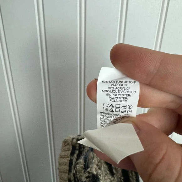 Lucky Brand Aztec Long Sleeve Open Front Sweater Cardigan - Picture 4 of 4